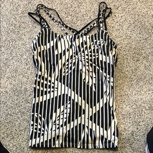 Gottex Black and White Tankini Top
